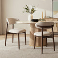 COLAMY NOYA Mid-Century Modern Upholstered Dining Chair - Beige / Set of 2 ($79/pc)