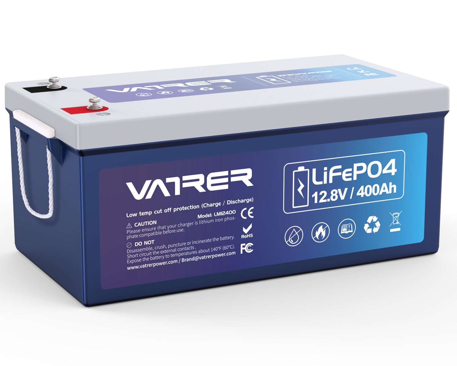12V 400Ah Low Temp Cutoff LiFePO4 Lithium Battery