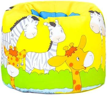 Bean Bag Chair Kids Bean Bags Printed Round Kiddies Beanbag with Carry Handle - Savannah