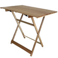 ZIK Tavolo da Giardino Pieghevole per Esterno, Salvaspazio, Altezza Regolabile, in Legno – 96x59x80