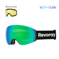 Passion M3 Ski Goggles with Replacement Lens - Green Lens + Replacement Yellow Lens