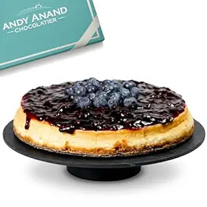 Andy Anand Sugar-Free & Gluten-Free Blueberry Cheesecake, 9-Inch – Diabetic-Friendly, Cream Cheese, No Preservatives, Birthday Gift Box