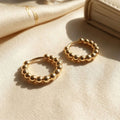 18ct Gold Plated Beaded Huggies