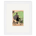 Double Decker Bike - 24 x 30cm / Standard Ivory / White 22mm
