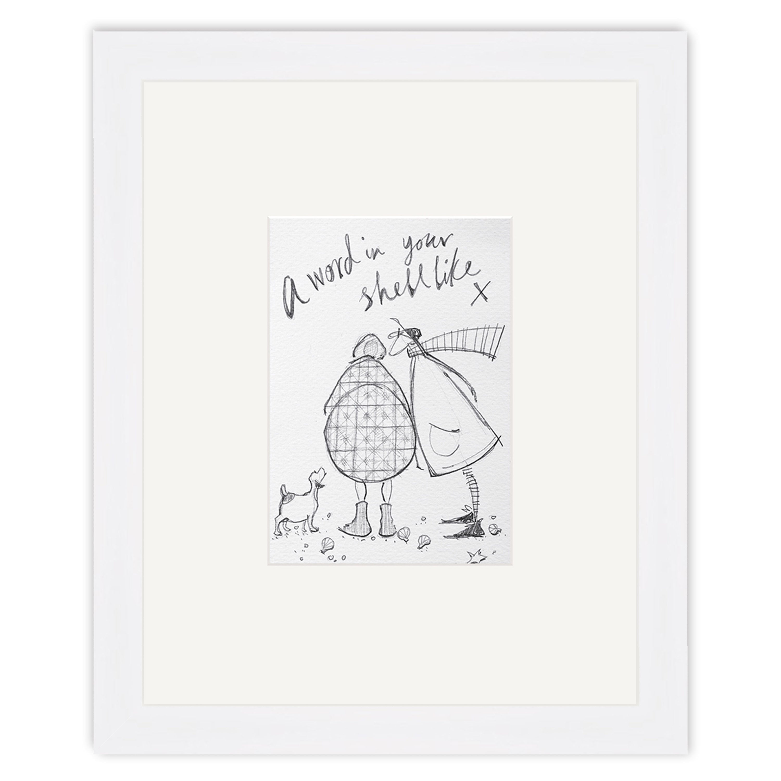 A Word in your Shell Like (Sketch) - 24 x 30cm / None / White 22mm