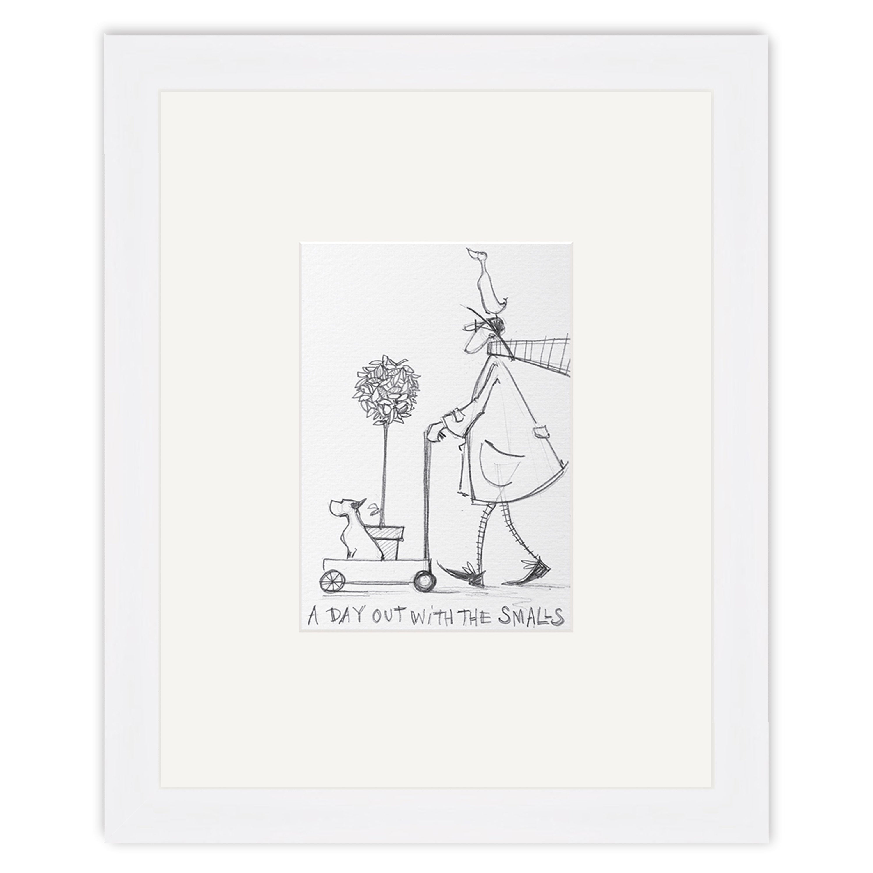A Day out with the Smalls (Sketch) - 24 x 30cm / Standard Ivory / White 22mm