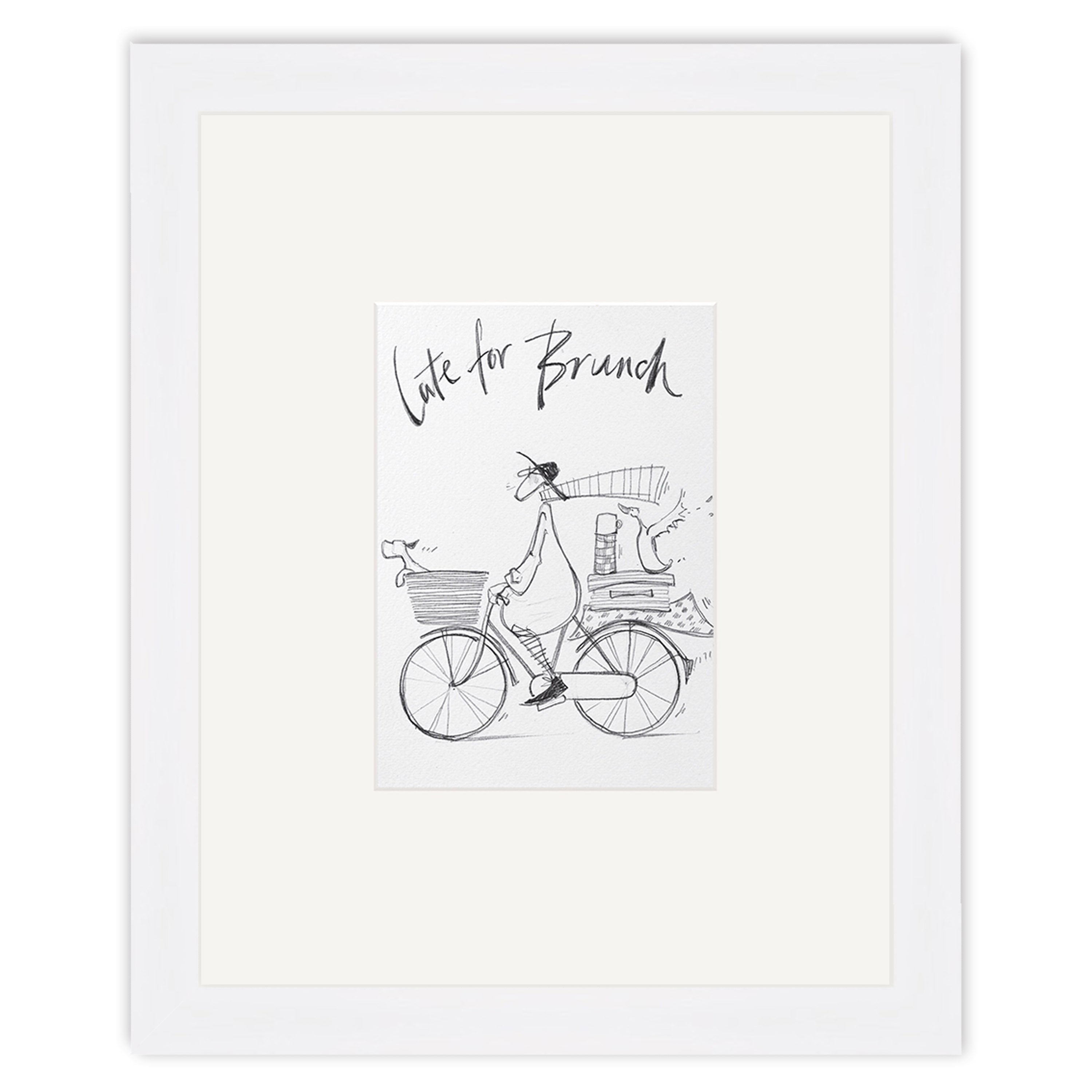 Late for Brunch (Sketch) - 24 x 30cm / Standard Ivory / White 22mm