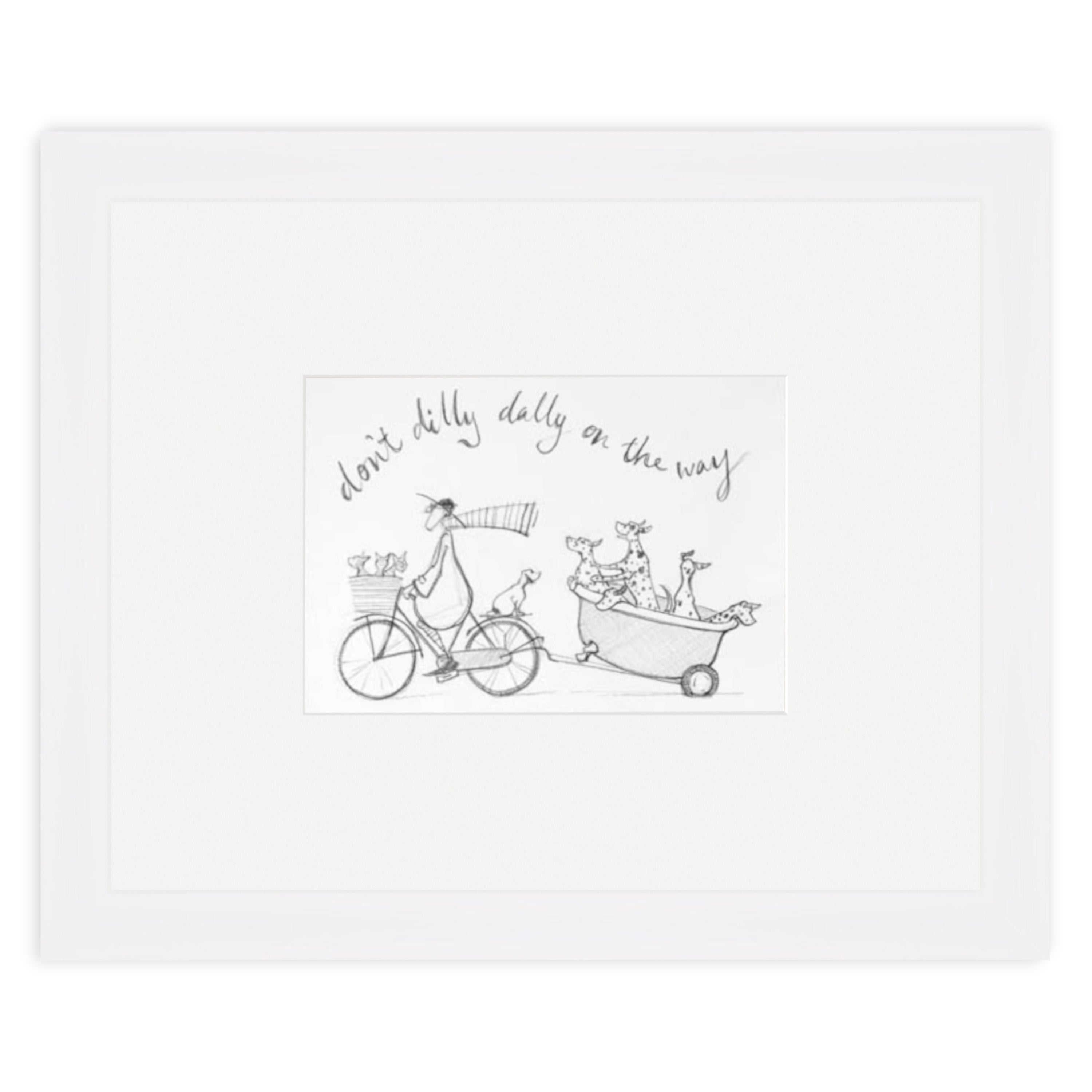 Don't Dilly Dally (Sketch) - 24 x 30cm / Standard Ivory / White 22mm