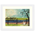 Doris and the Birdies - 30 x 40cm / Standard Ivory / White 22mm