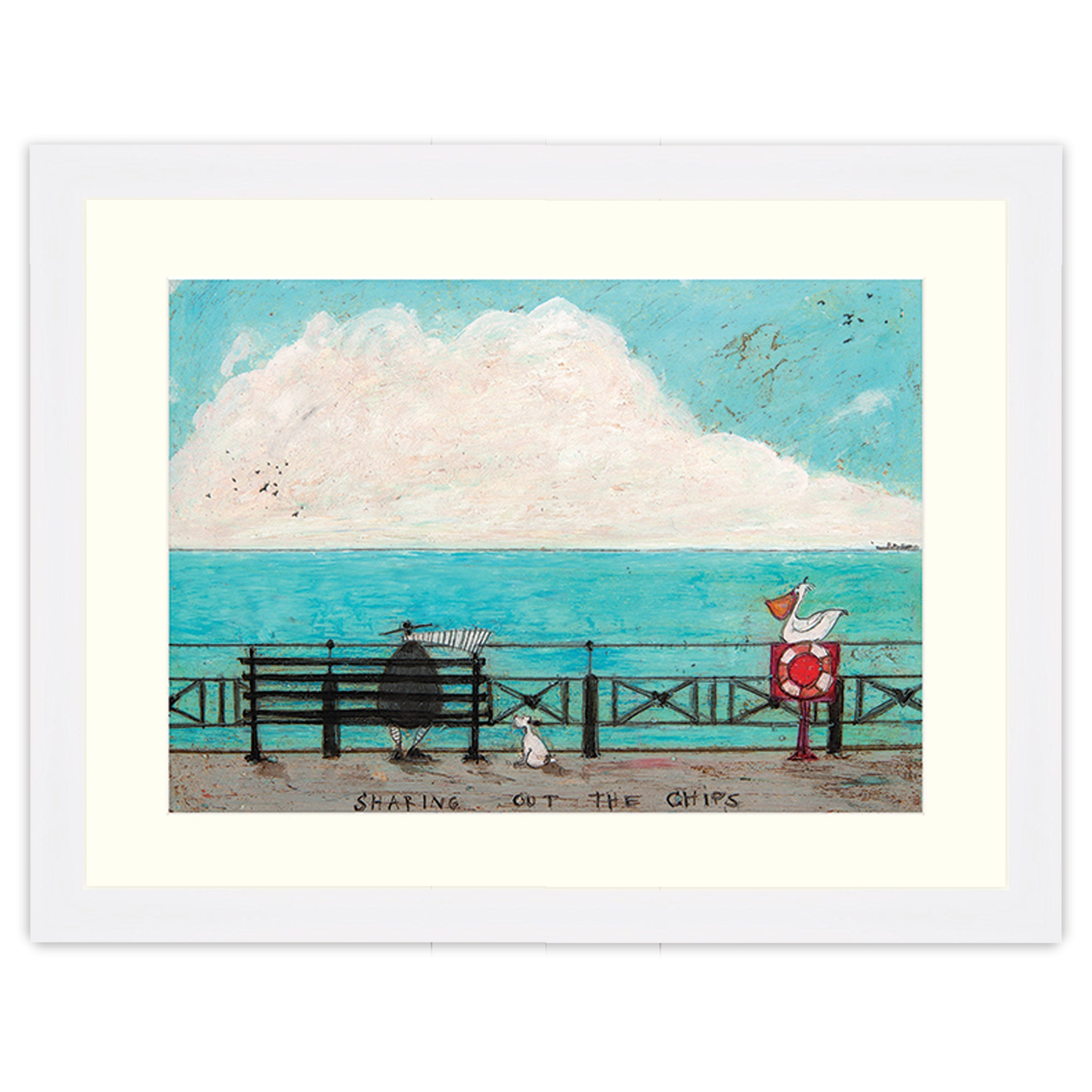 Sharing out the Chips - 30 x 40cm / Standard Ivory / White 22mm