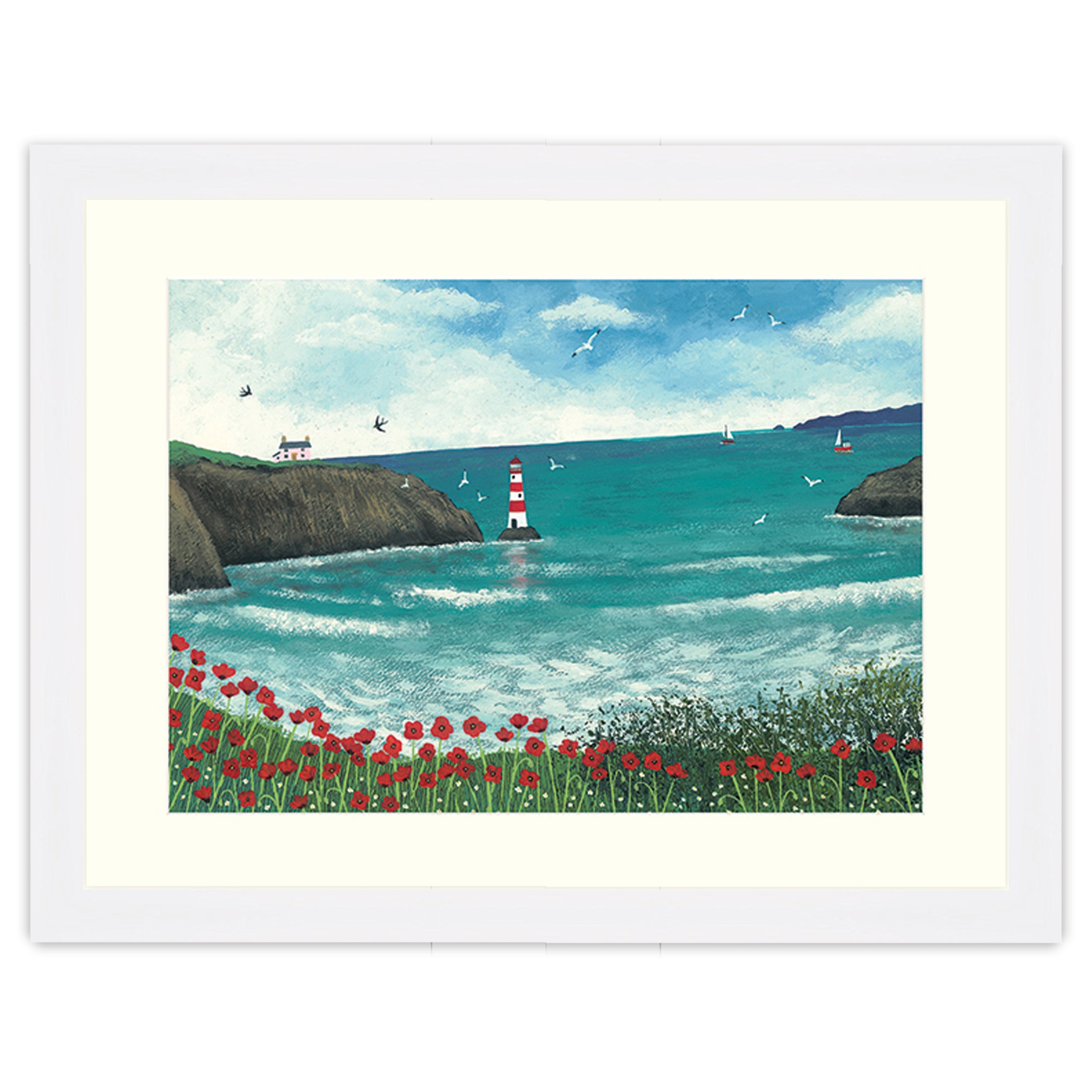 The Lighthouse at Poppy Bay - 30 x 40cm / Standard Ivory / White 22mm