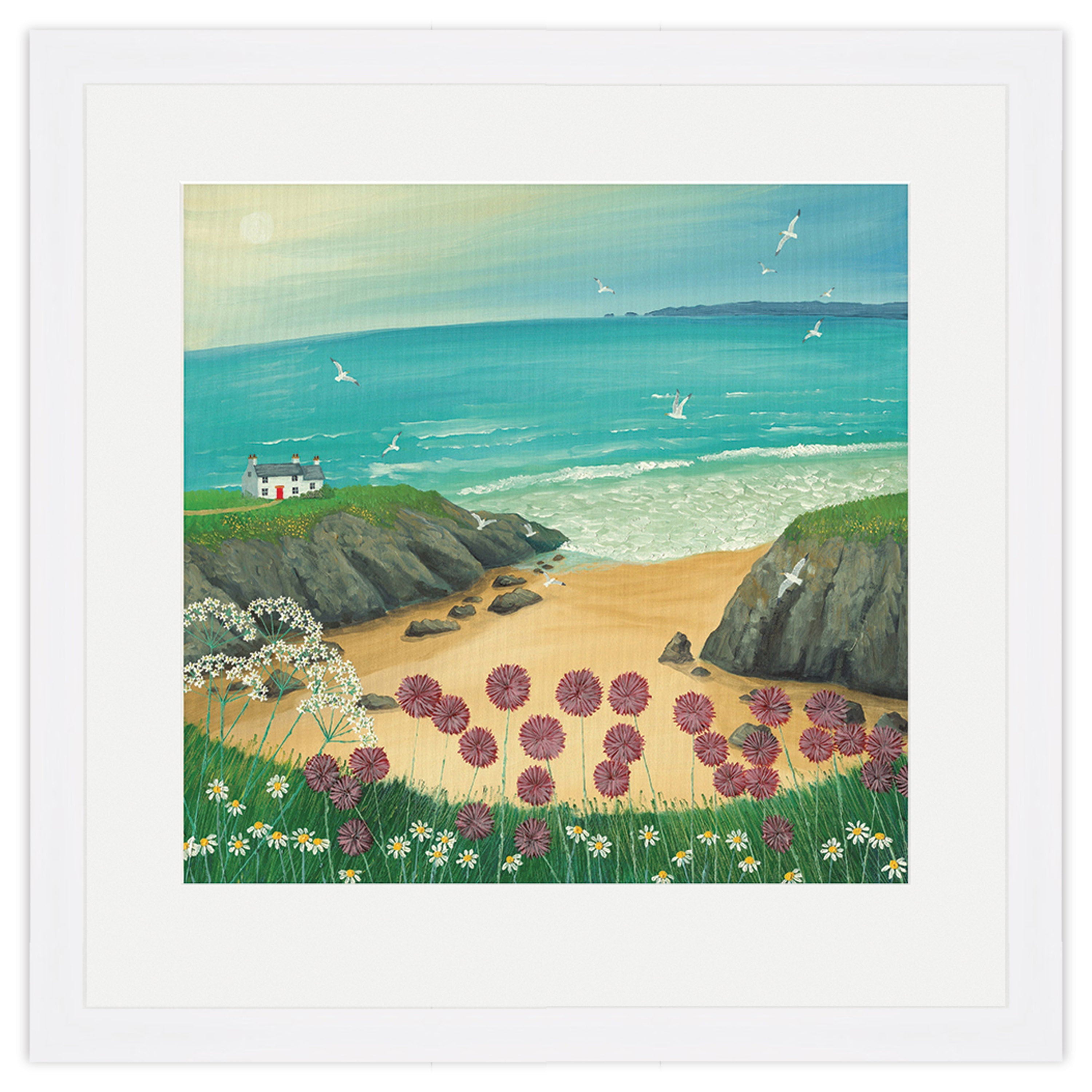 Ocean Breeze - 40 x 40cm / Standard Ivory / White 22mm
