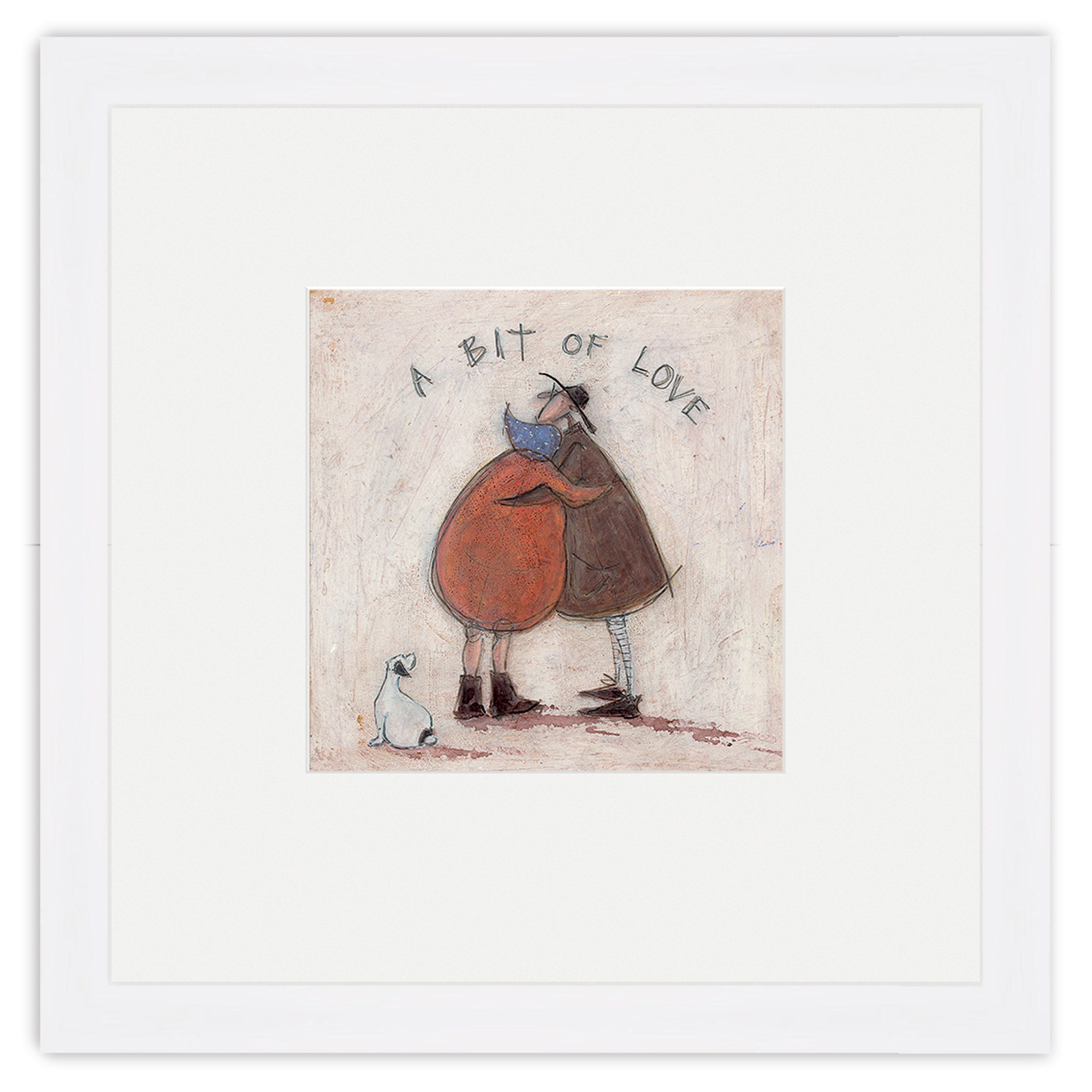 A Bit of Love - 30 x 30cm / Standard Ivory / White 22mm
