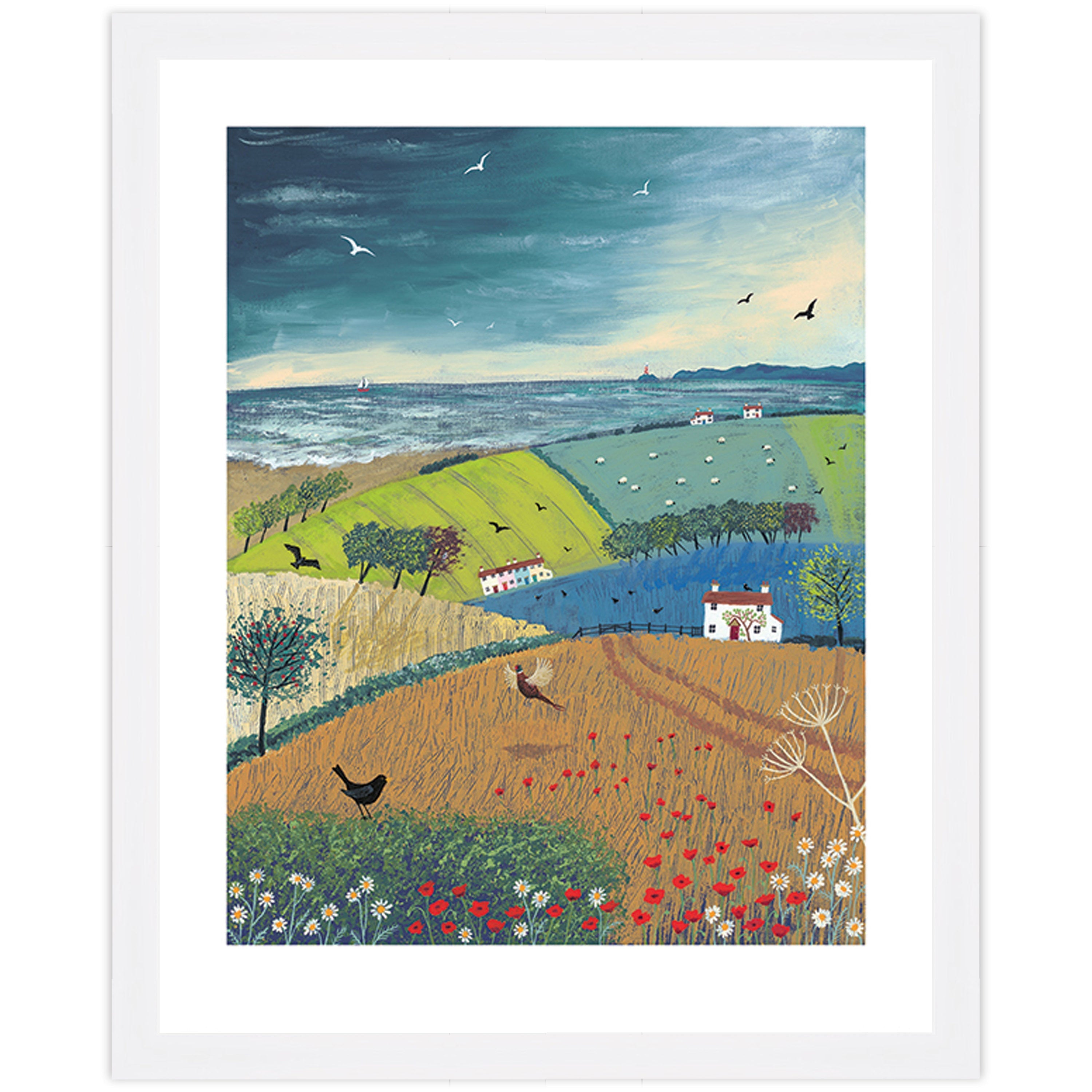 Sea Breeze - 40 x 50cm / Standard Ivory / White 22mm