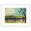 Doris and the Birdies - 30 x 40cm / None / White 22mm