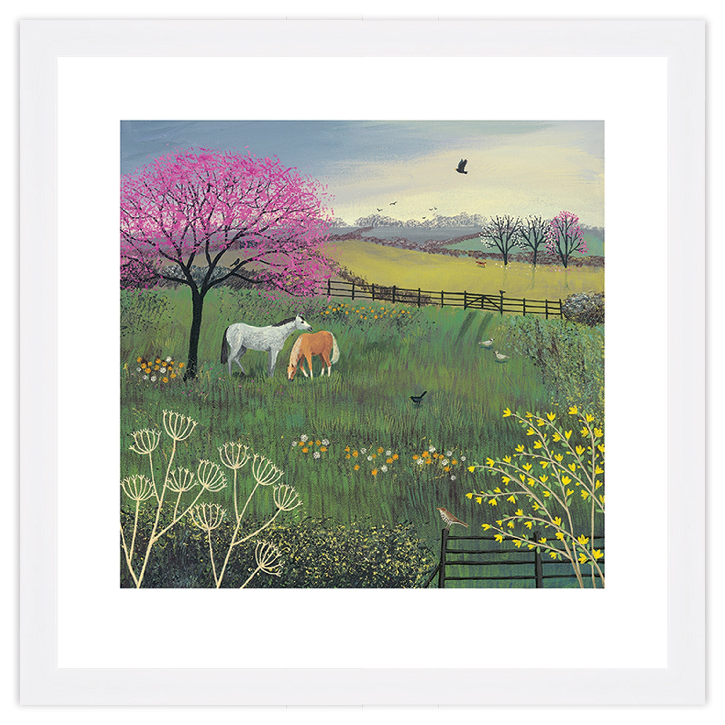 Under the Blossom Tree - 40 x 40cm / None / White 22mm