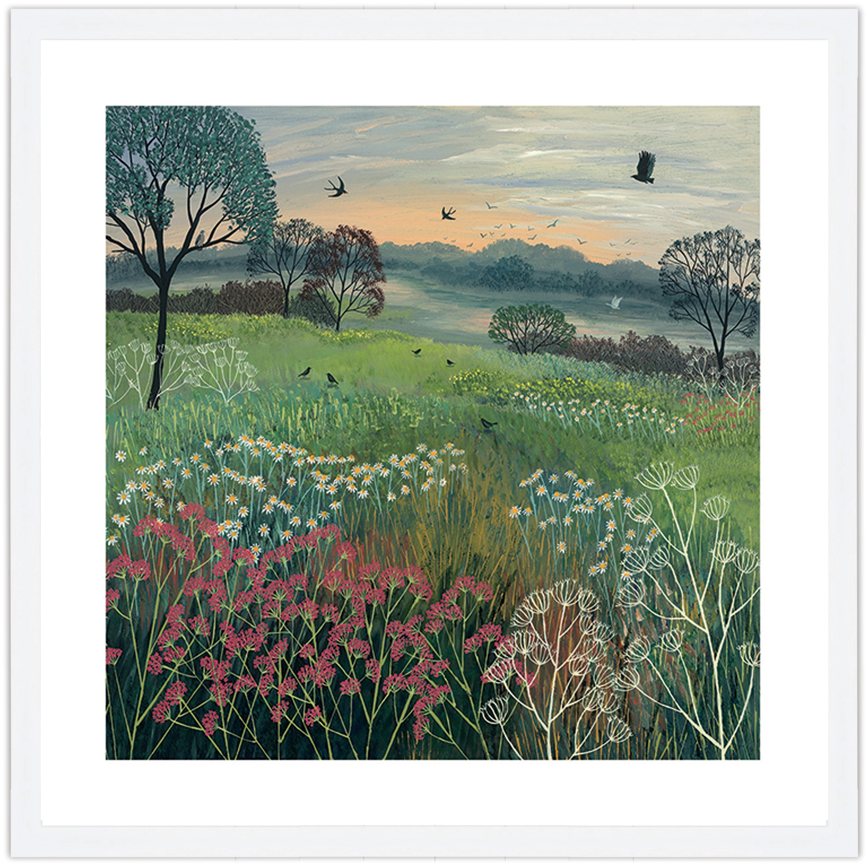 Summer's Eve - 60 x 60cm / None / White 22mm