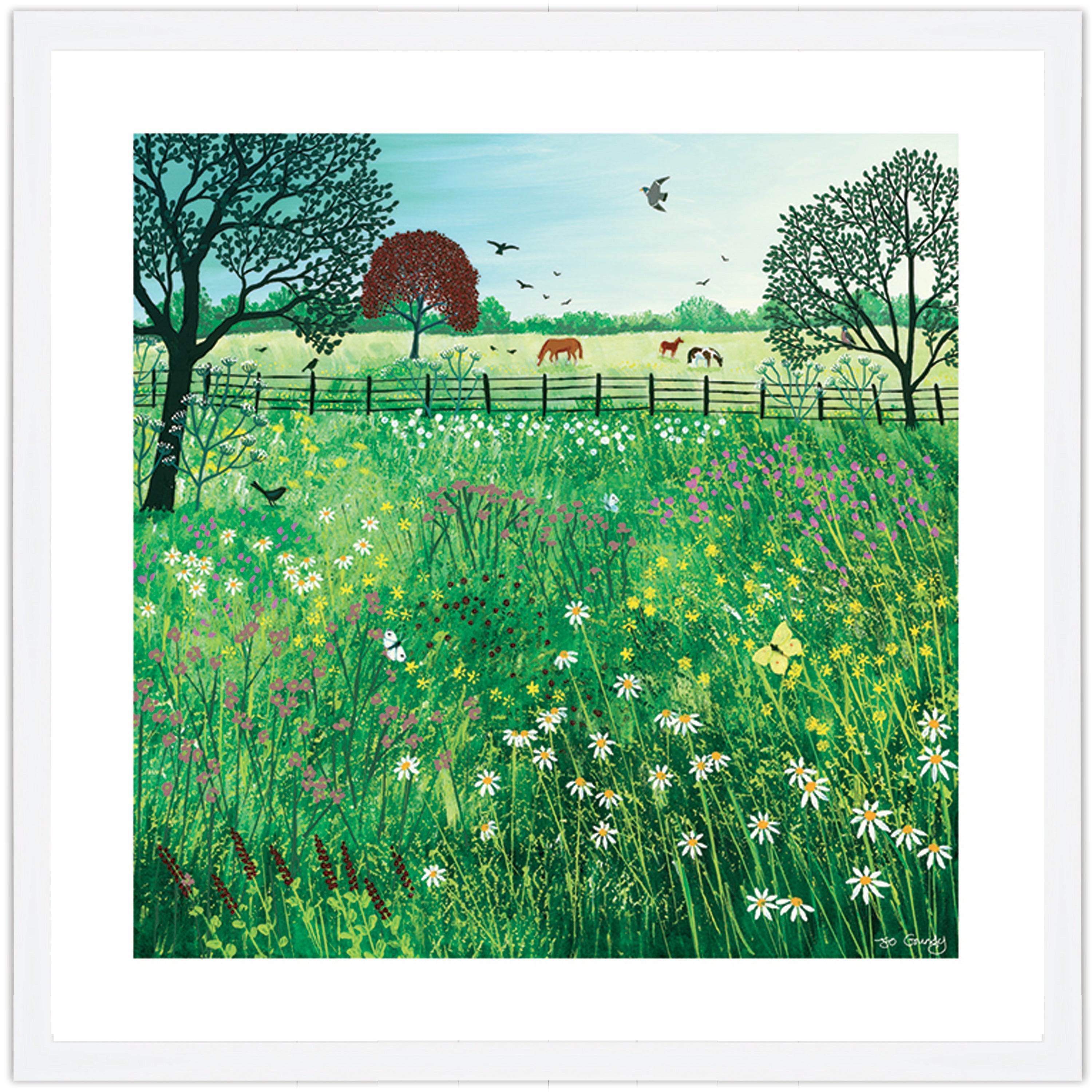 Summer Grazing - 60 x 60cm / None / White 22mm