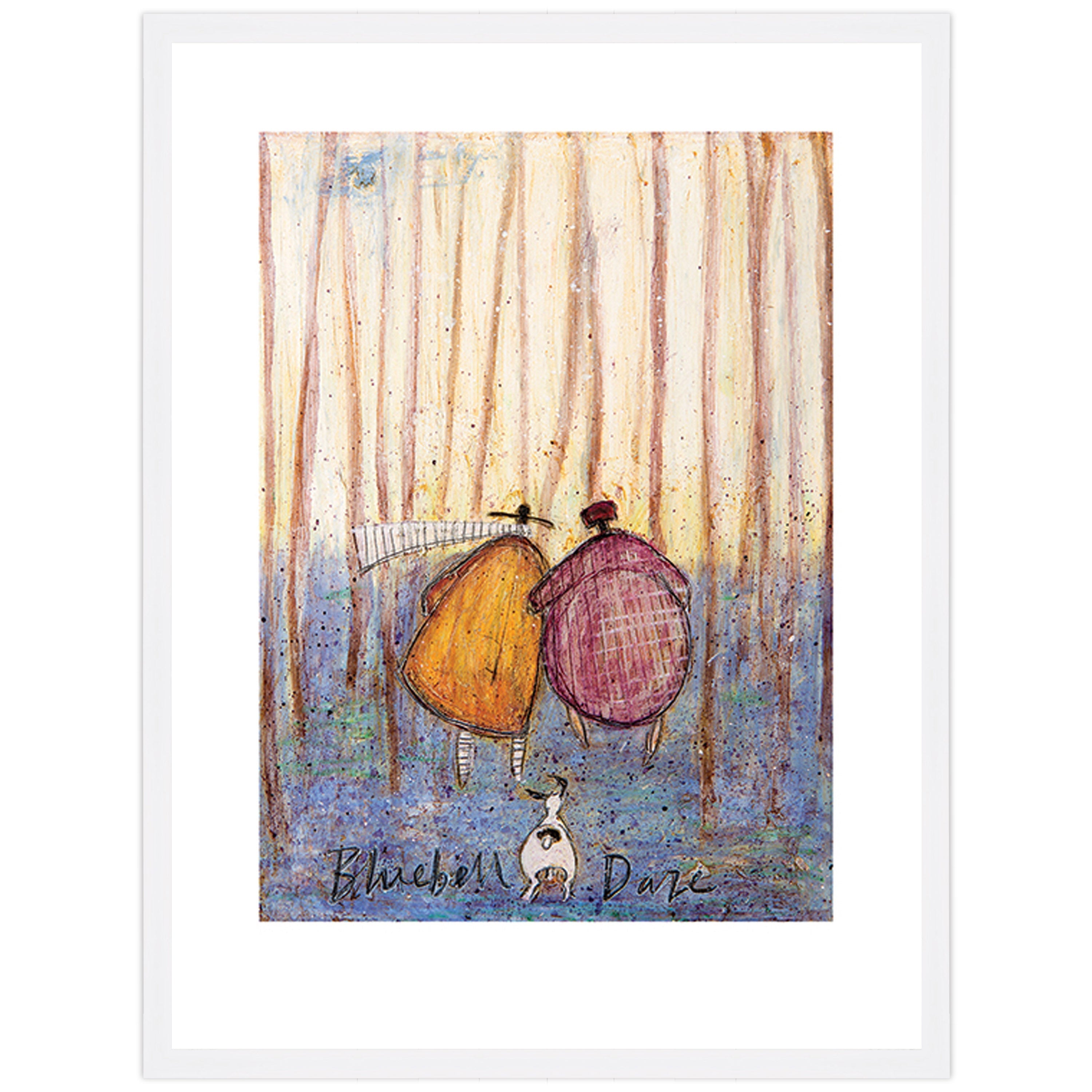 Bluebell Daze - 60 x 80cm / Standard Ivory / White 22mm
