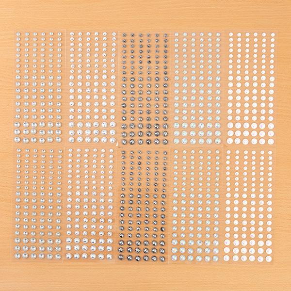 Self-Adhesive Parve Gems - Monochrome