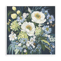 Handcrafted Painting Serene Bloom A Timeless Floral Elegance - White Frame / 24''x 24''/ 61x 61 CM