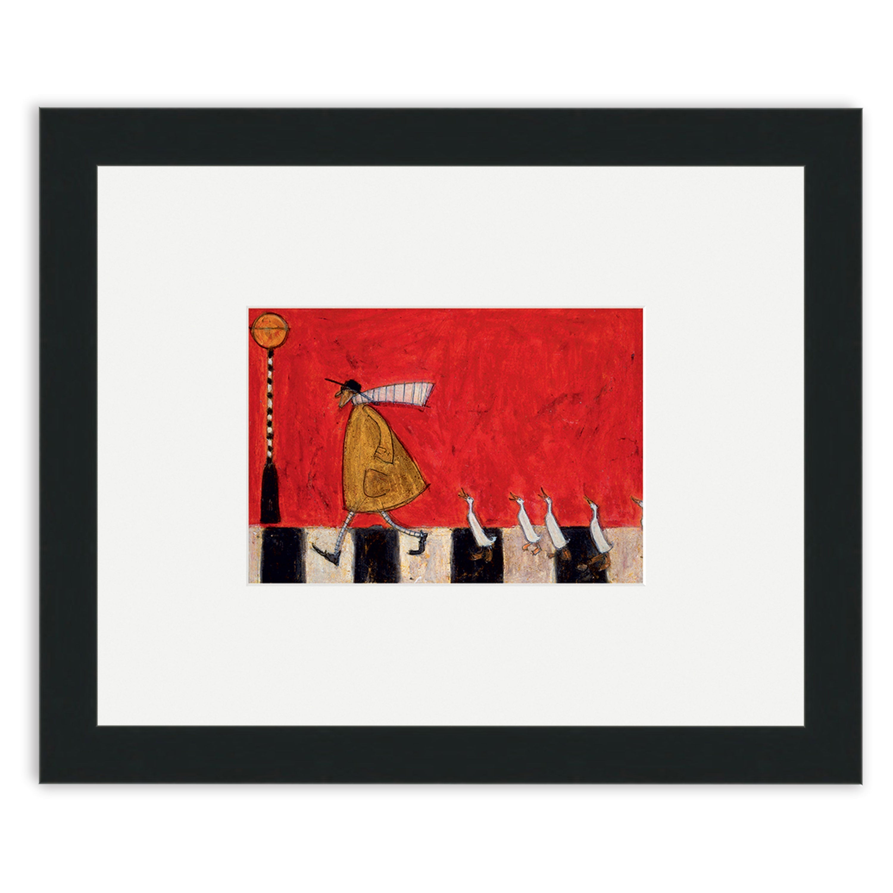 Crossing with Ducks - 24 x 30cm / None / Black 22mm