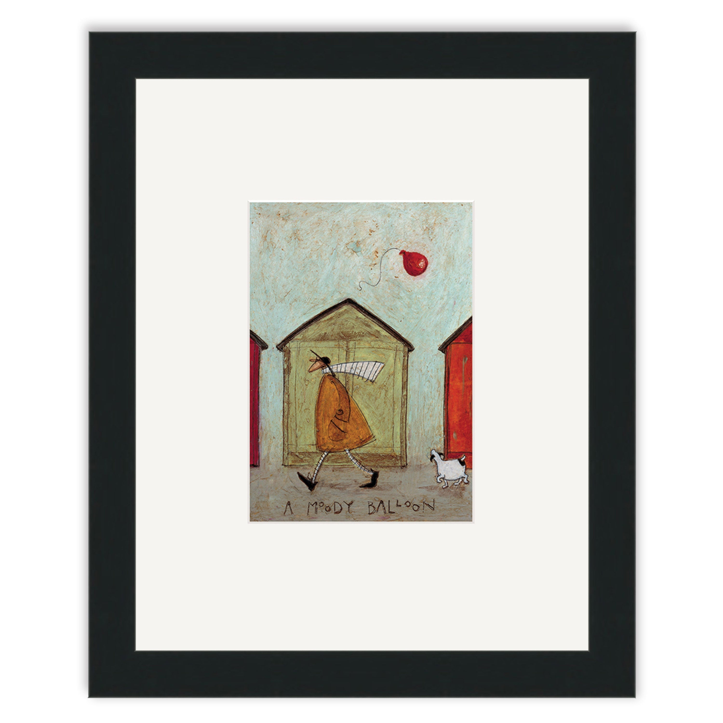 A Moody Balloon - 24 x 30cm / Standard Ivory / Black 22mm