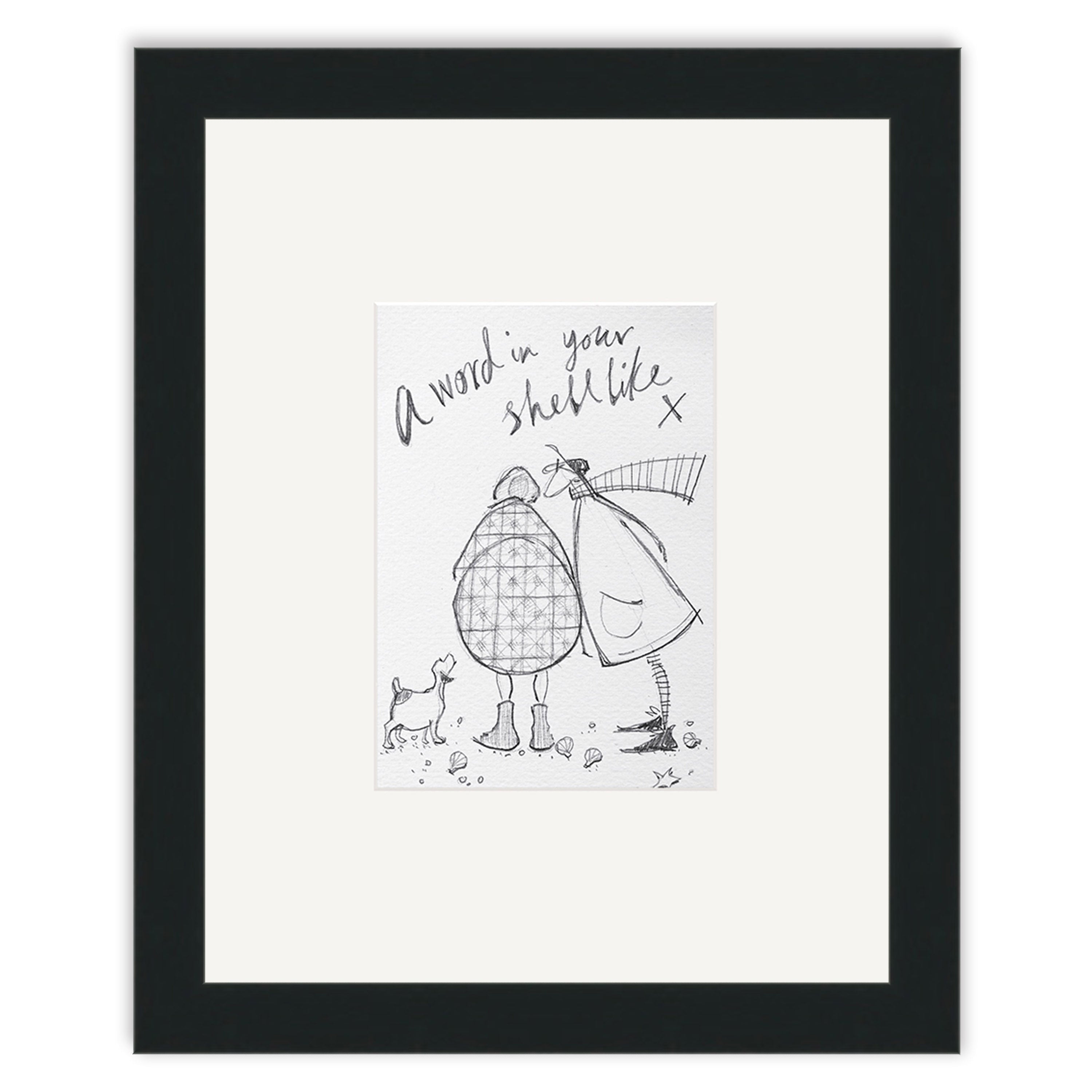 A Word in your Shell Like (Sketch) - 24 x 30cm / None / Black 22mm