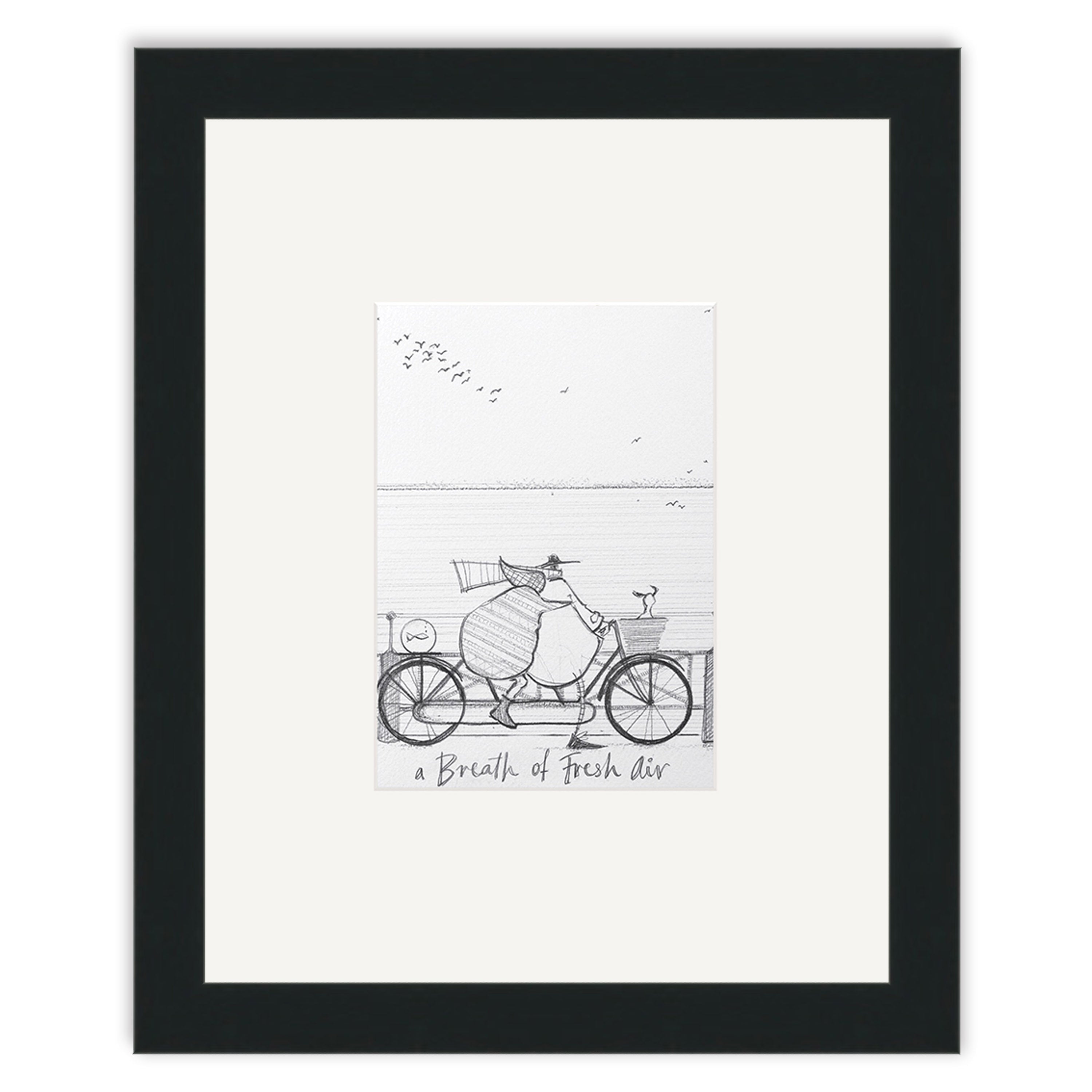 A Breath of Fresh Air (Sketch) - 24 x 30cm / Standard Ivory / Black 22mm