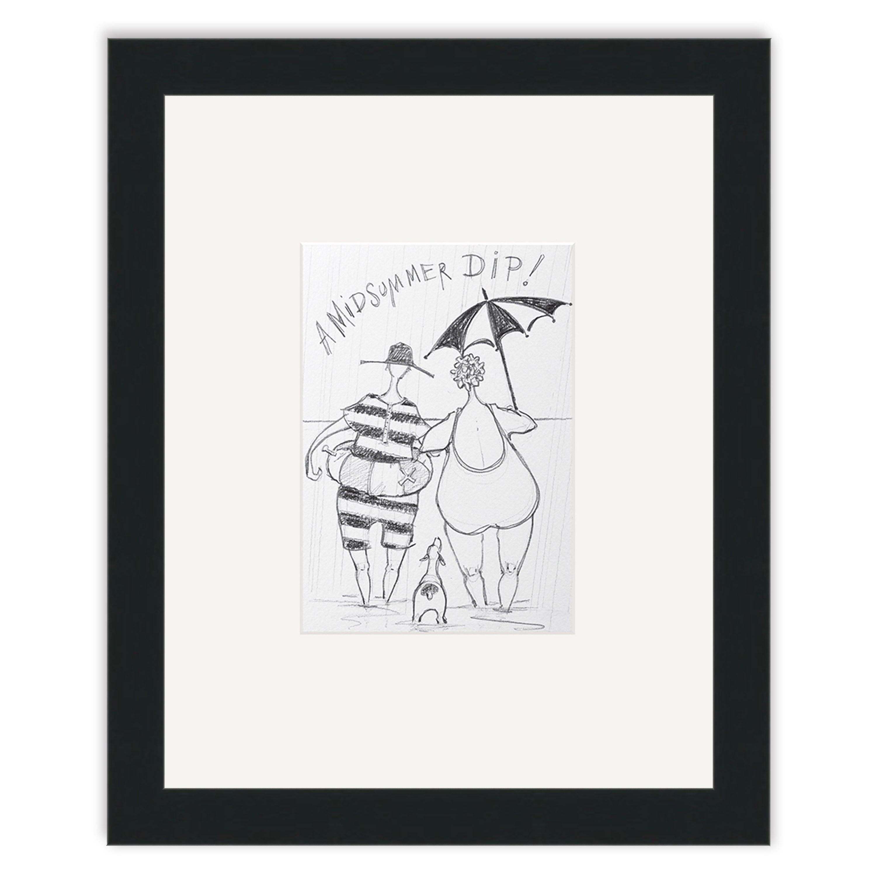 A Midsummer Dip (Sketch) - 24 x 30cm / None / Black 22mm