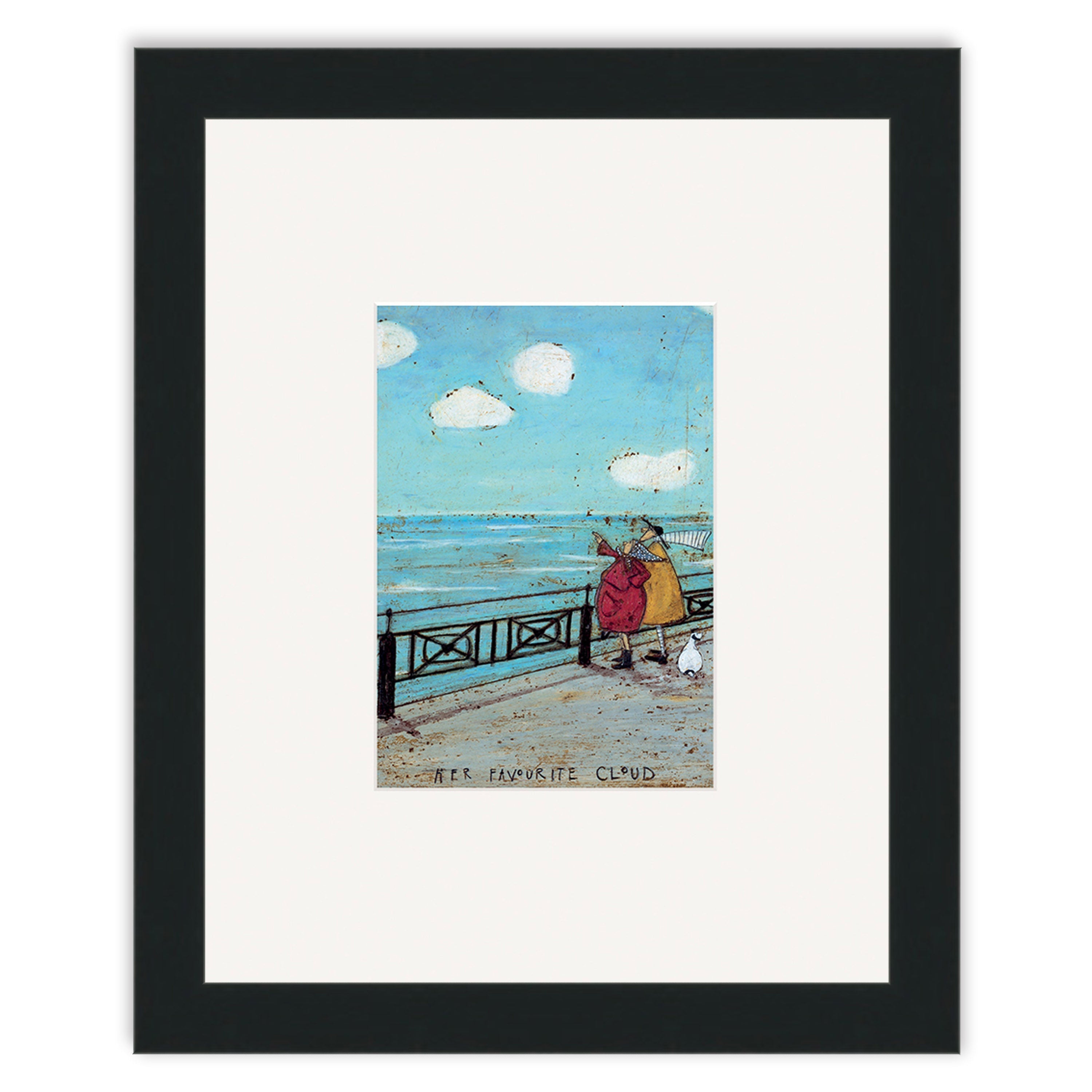 Her Favourite Cloud - 24 x 30cm / Standard Ivory / Black 22mm