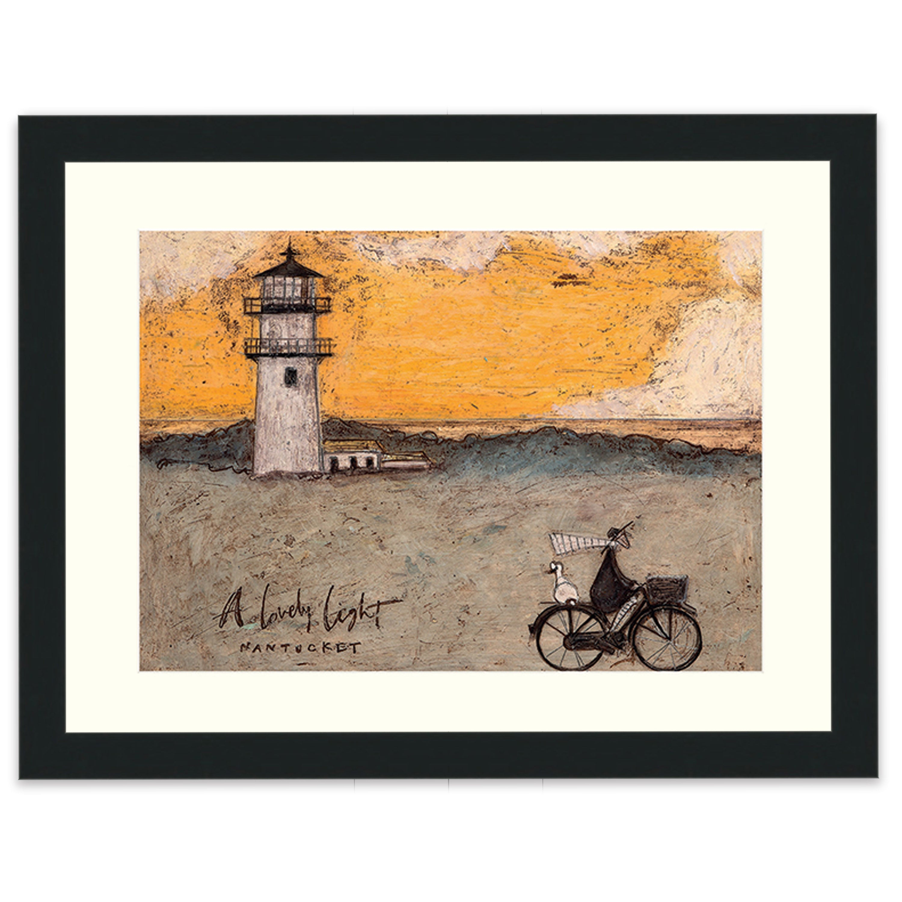 A Lovely Light, Nantucket - 30 x 40cm / Standard Ivory / Black 22mm