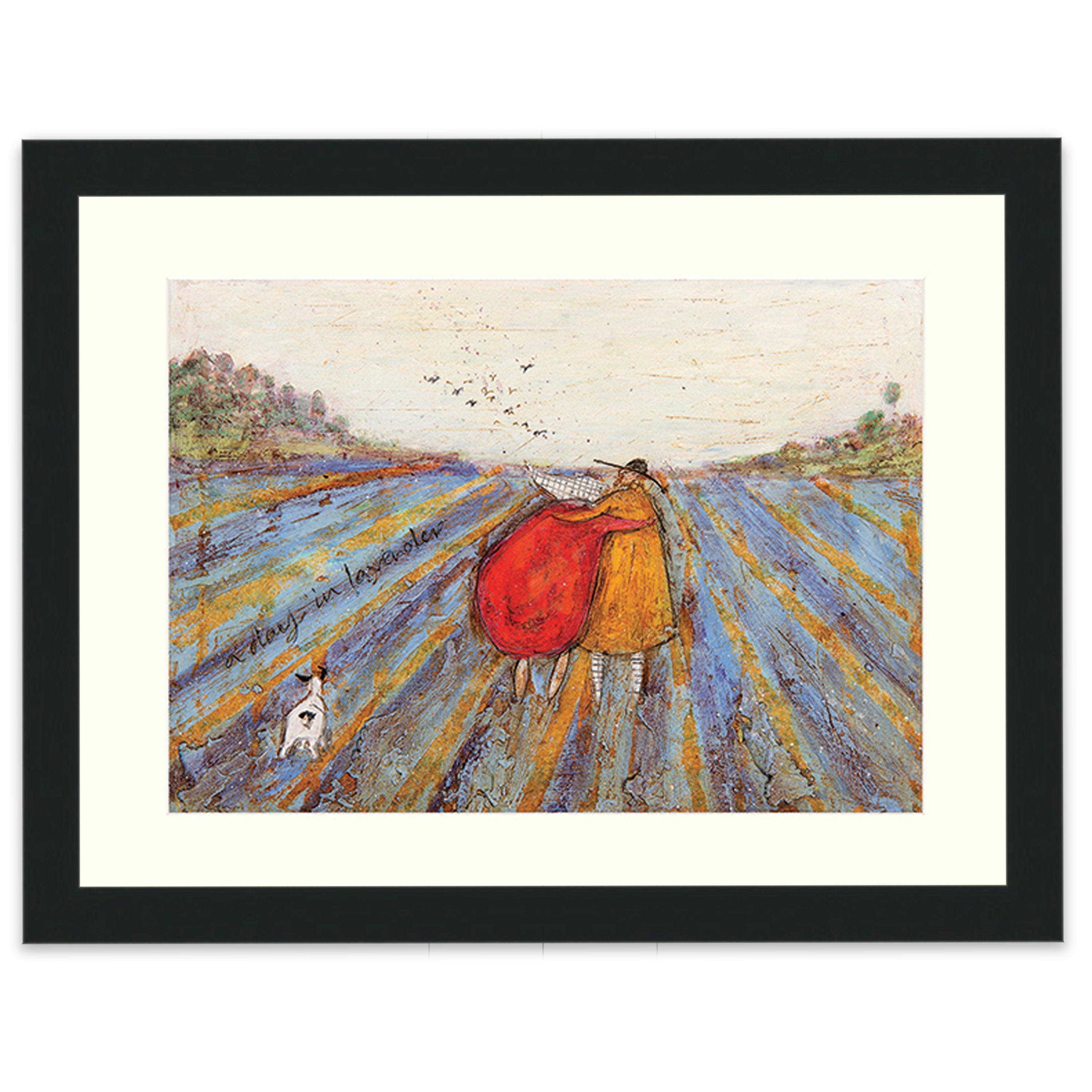 A Day in Lavender - 30 x 40cm / Standard Ivory / Black 22mm