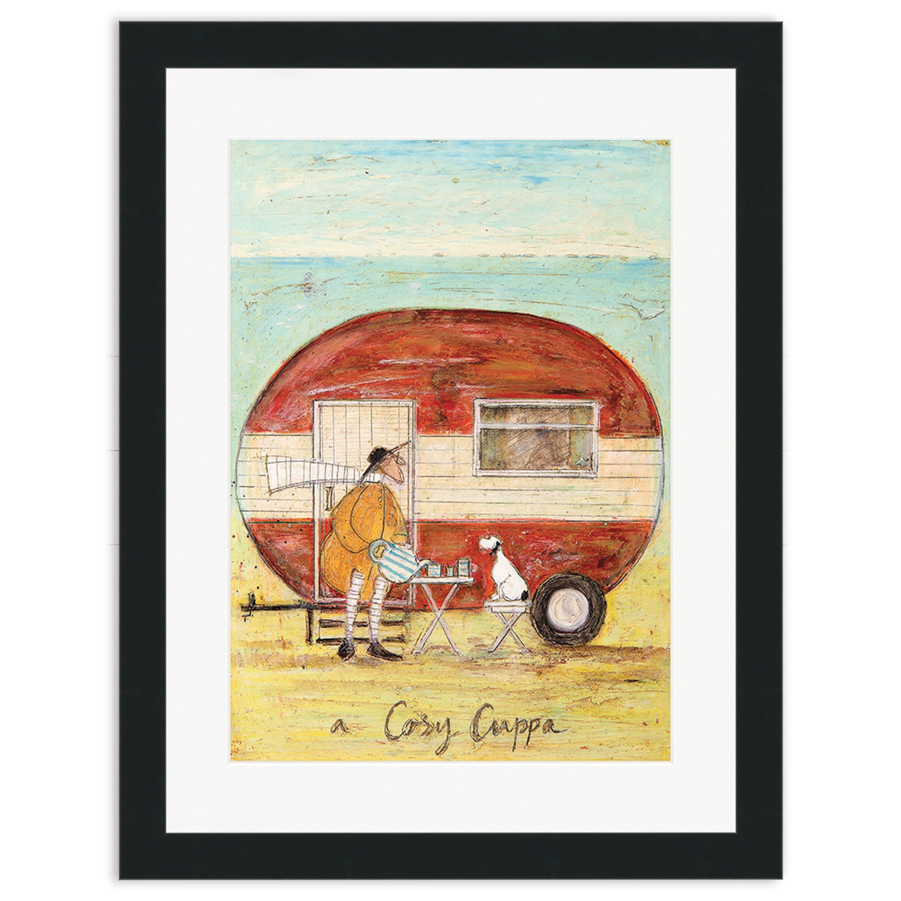A Cosy Cuppa - 30 x 40cm / Standard Ivory / Black 22mm