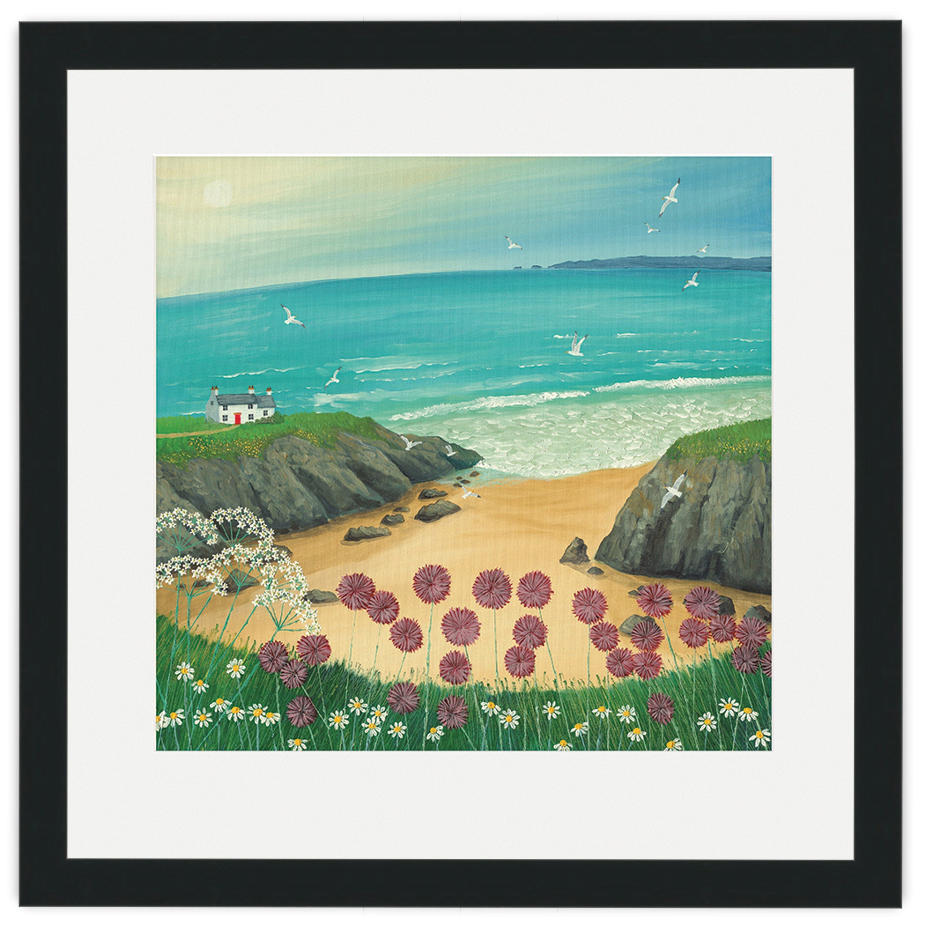 Ocean Breeze - 40 x 40cm / Standard Ivory / Black 22mm