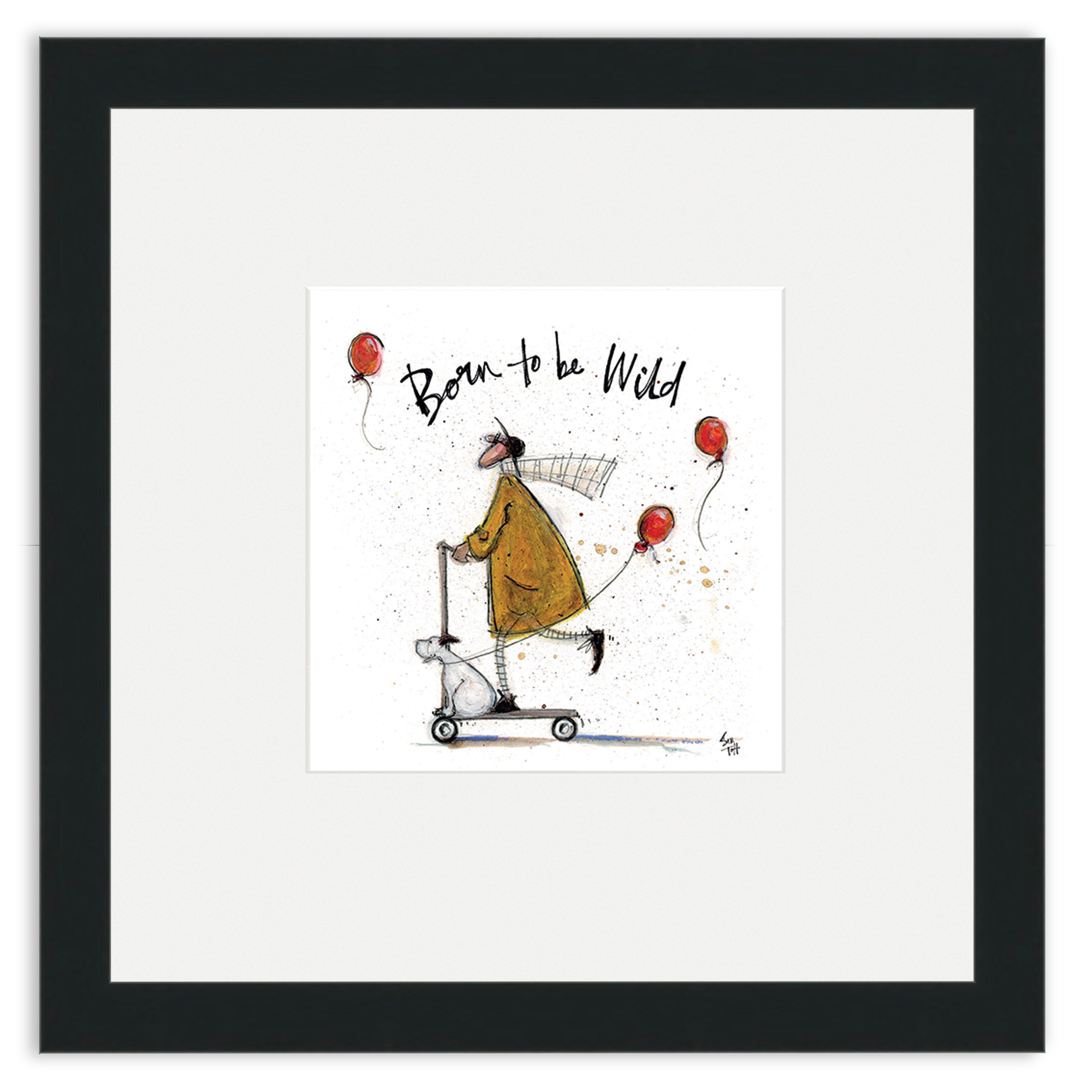 Born to be Wild - 30 x 30cm / Standard Ivory / Black 22mm