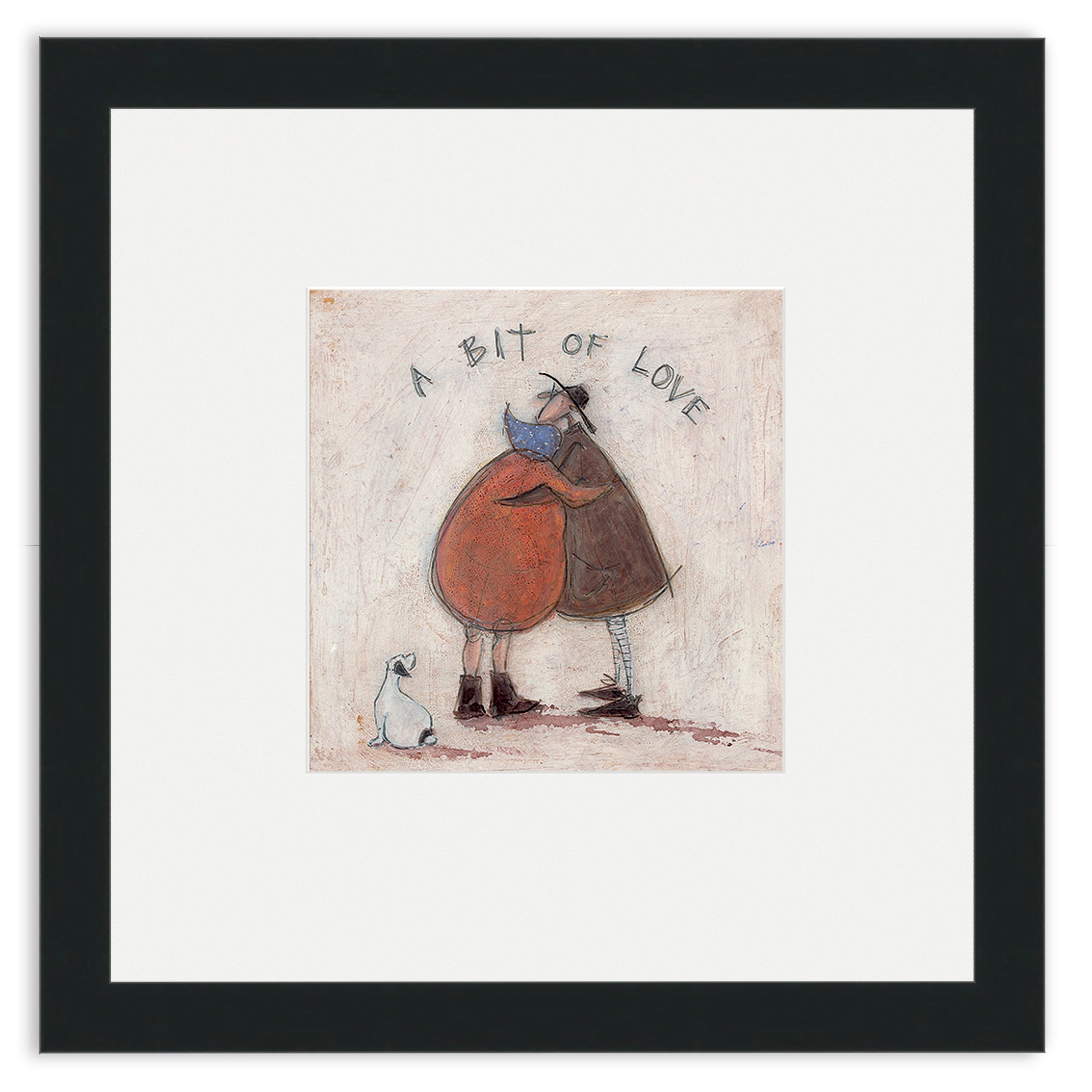 A Bit of Love - 30 x 30cm / Standard Ivory / Black 22mm