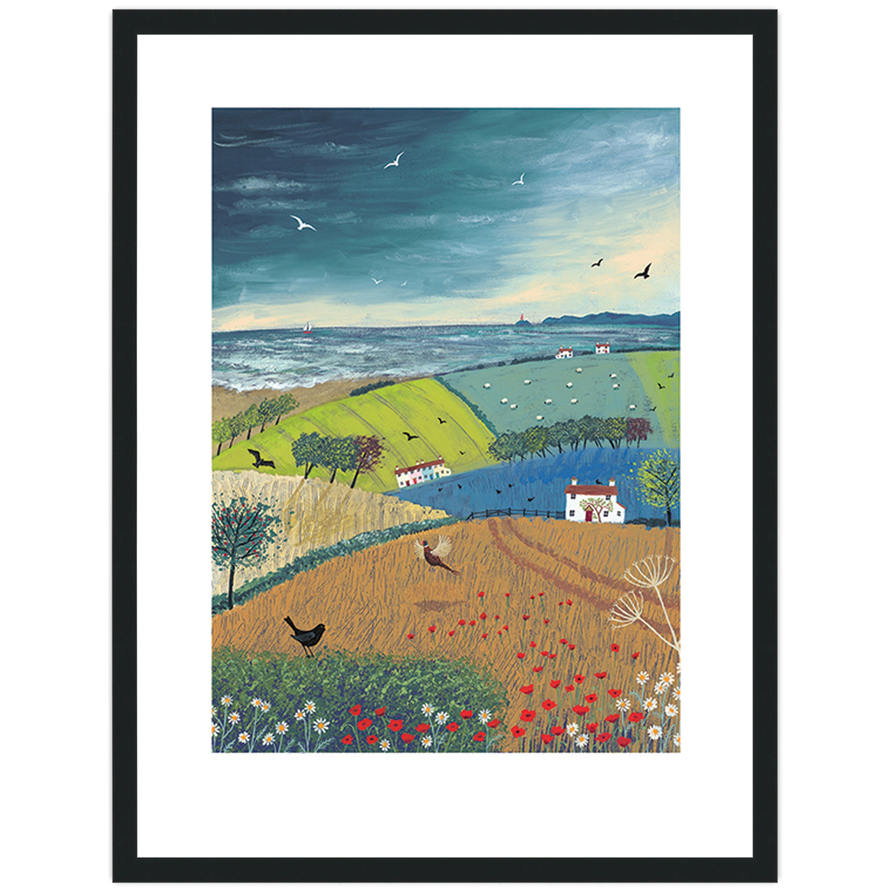 Sea Breeze - 60 x 80cm / None / Black 22mm