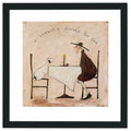 A Romantic Dinner For Two - 40 x 40cm / None / Black 22mm
