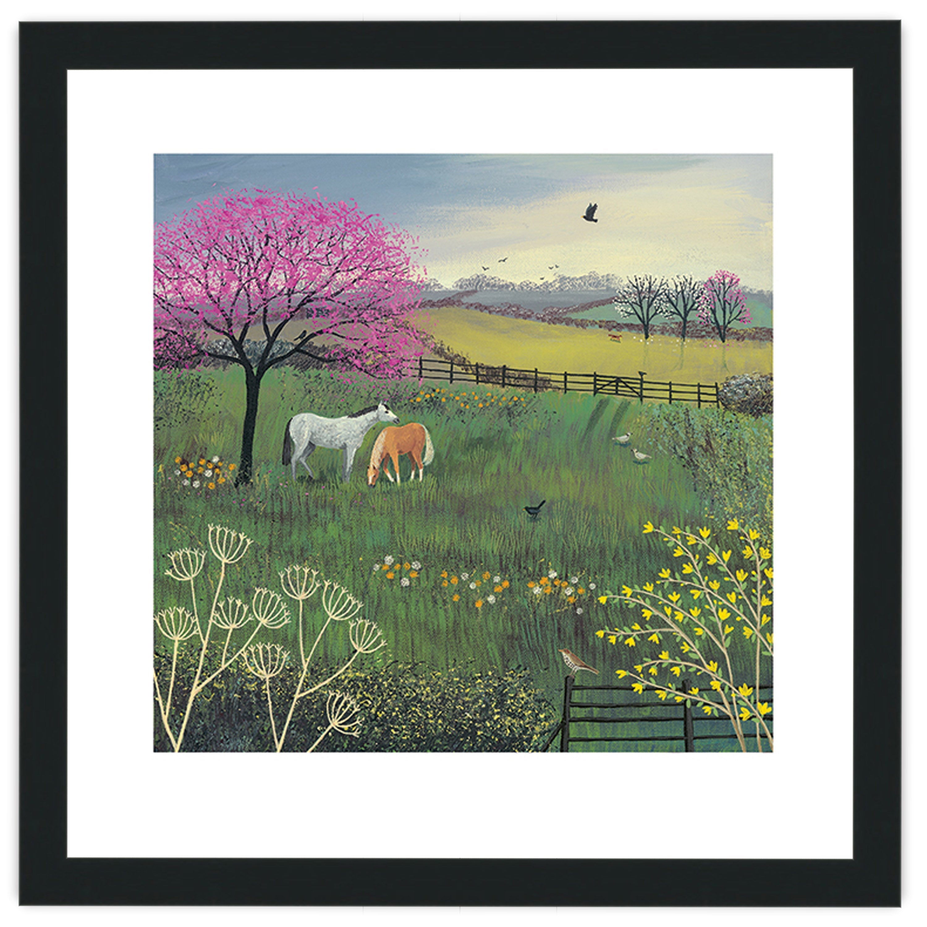 Under the Blossom Tree - 40 x 40cm / None / Black 22mm