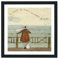 It Ebbs & Flows and Comes & Goes... - 40 x 40cm / Standard Ivory / Black 22mm