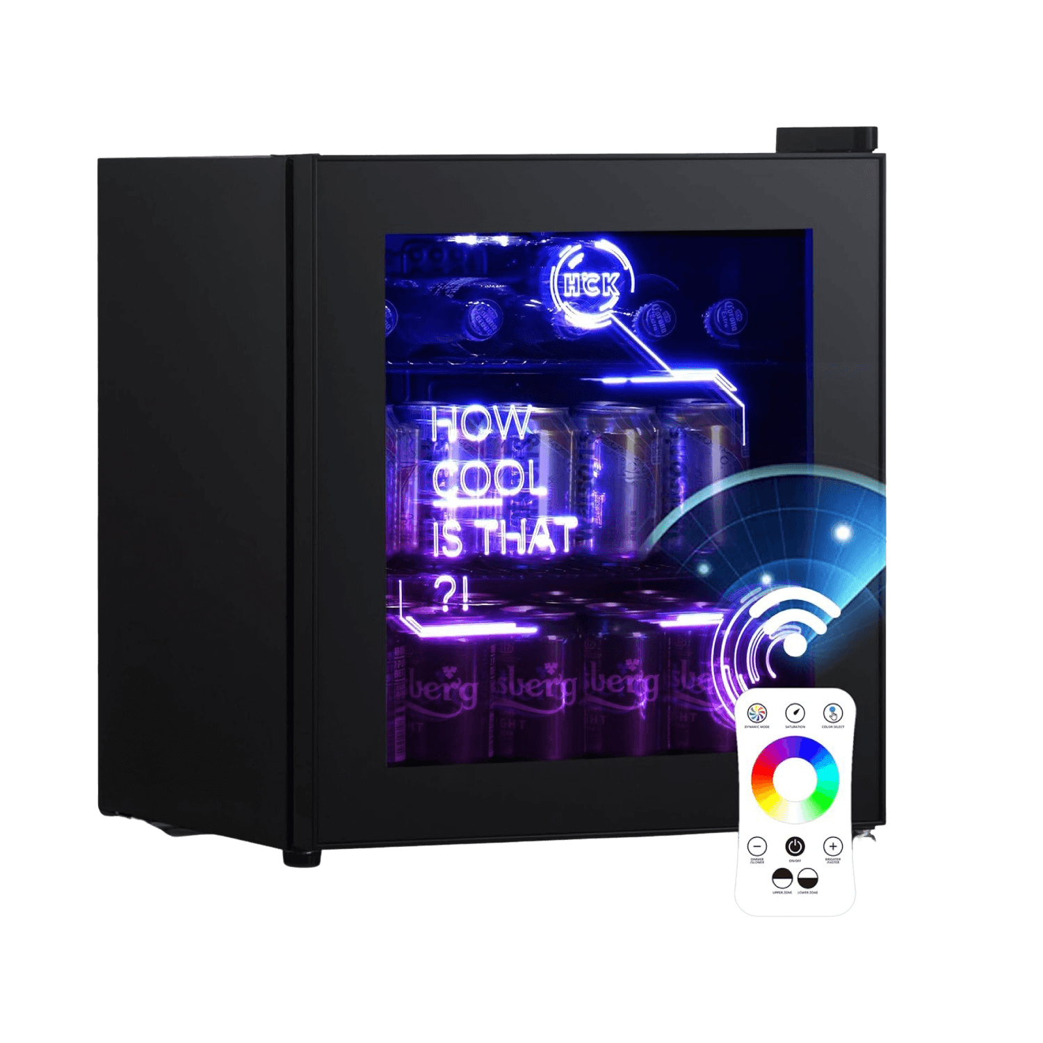 HCK 48L Cyberpunk Mini-Kühlschrank Bar-Kühlschrank