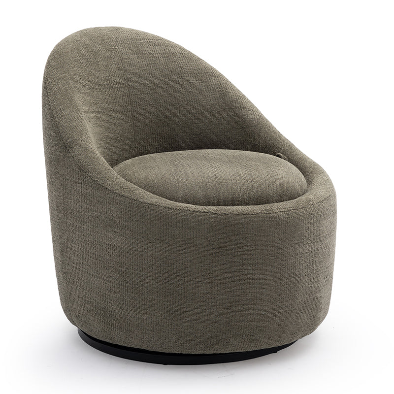 COLAMY Chenille Fabric 360° Swivel Accent Chair Model.W188 - Green