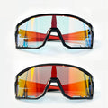 Cycling Glasses Vibel, Color Changing, Bonus Polarizer - Black frame red lenses