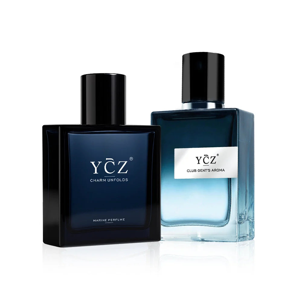 YCZ Classic Fragrance Ensemble with Midnight Marine & Club Gent's Aroma - 3.38 oz / 100 ML