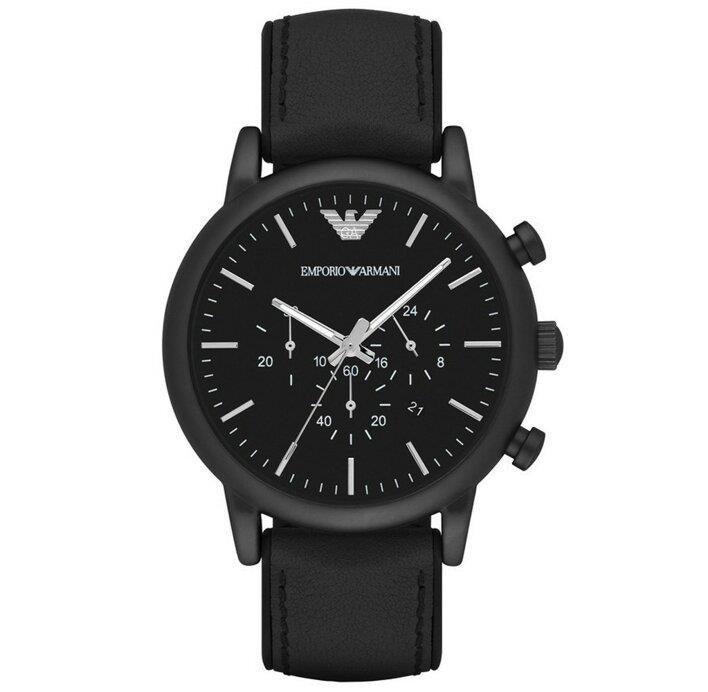 Emporio Armani AR1970 46mm Case Luigi Chronograph Black Dial Men's Watch