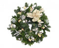 Silver Baubles and Dried Fruit Christmas Wreath - 16 Inch