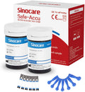 [50pcs] Sinocare Glucometer Glucose Test Strips with free lancets - Safe Accu