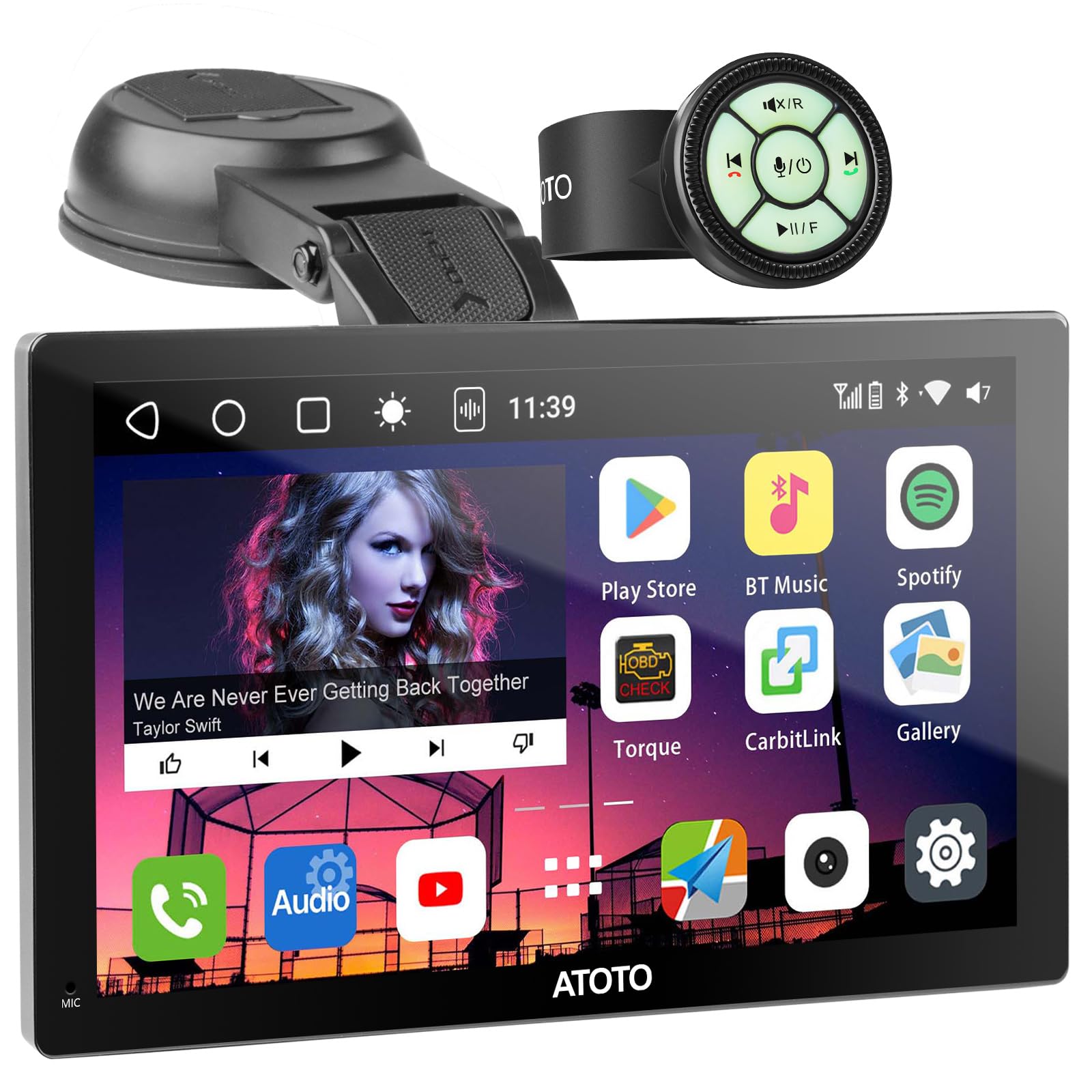 ATOTO GPS pour Voiture 7" QLED - CarPlay/Android Auto Sans Fil, 4G LTE, 32Go, Double Bluetooth, HDMI