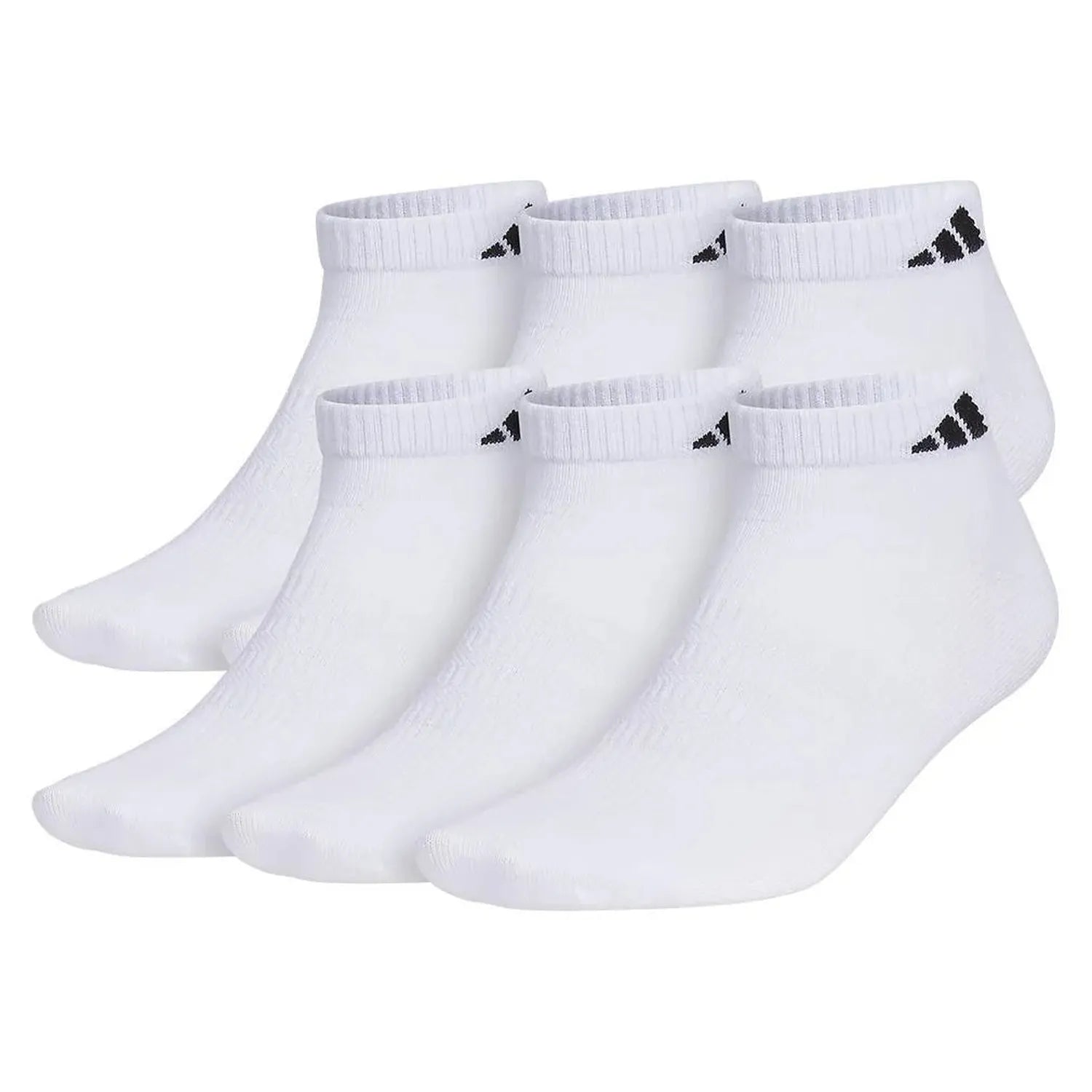 Men's Superlite 3.0 6 Pack Low Cut Tennis Socks White and Black - XL